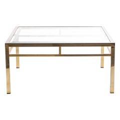Square Brass Coffee Table