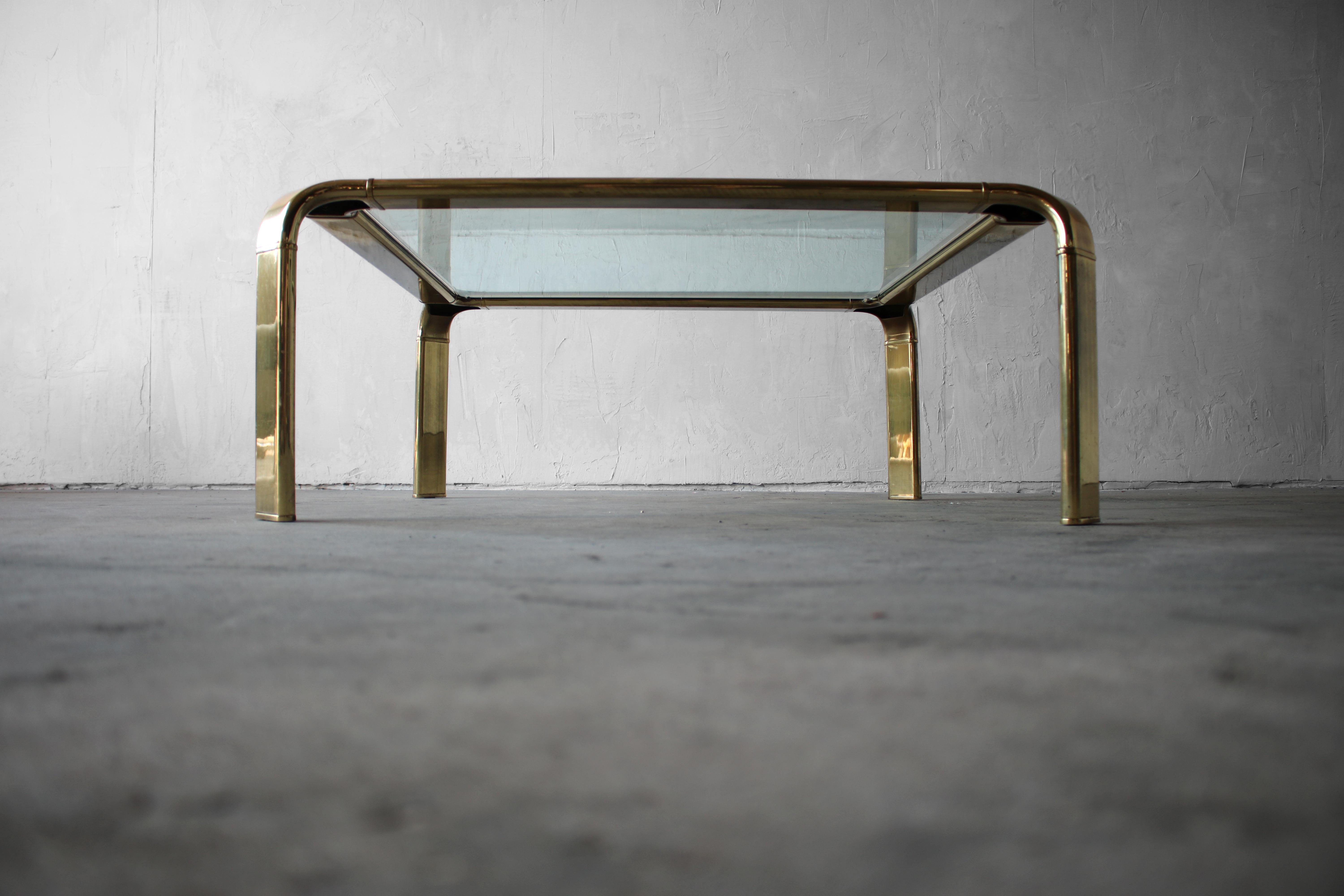 Square Brass Coffee Tables by Widdicomb In Excellent Condition In Las Vegas, NV