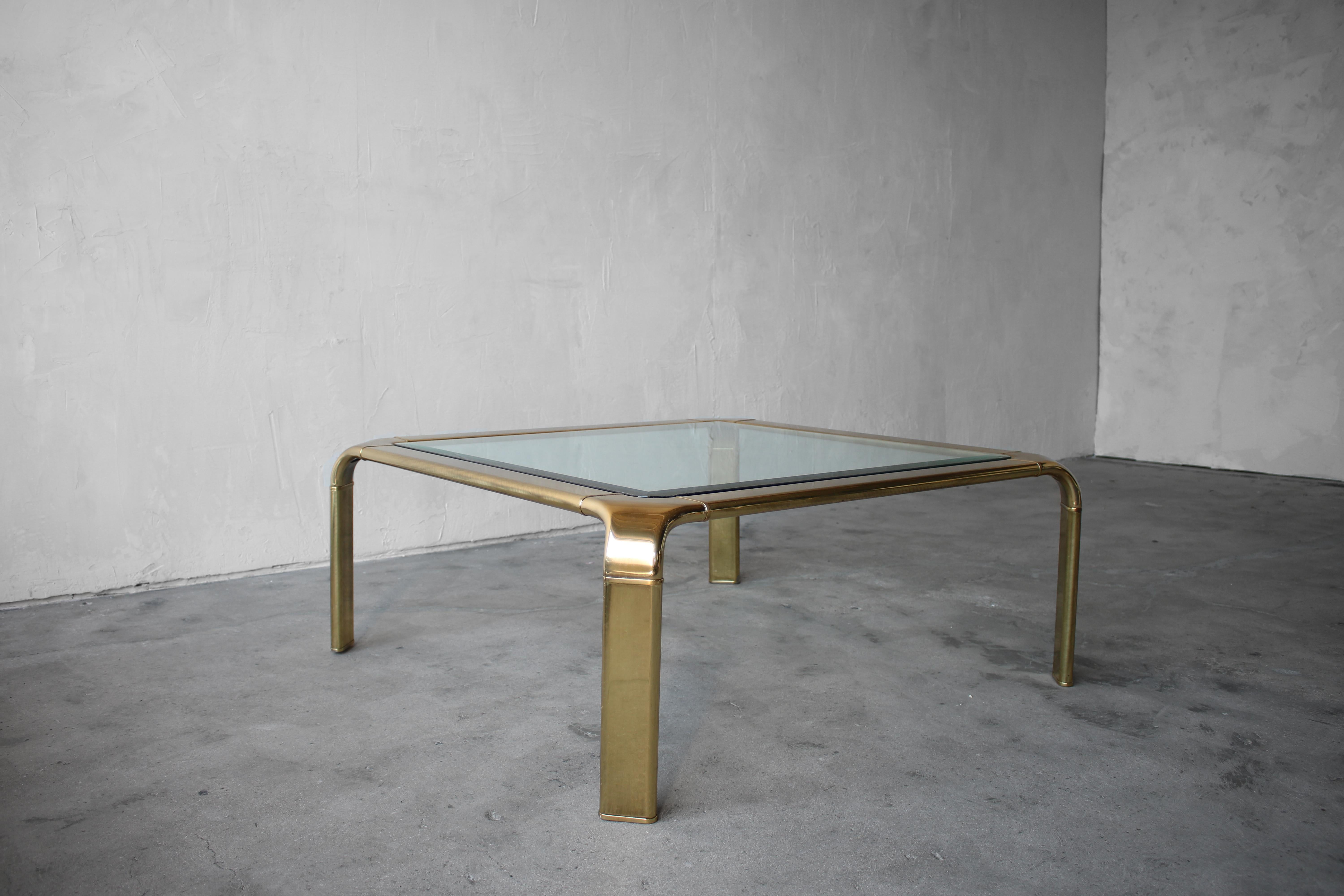 20th Century Square Brass Coffee Tables by Widdicomb