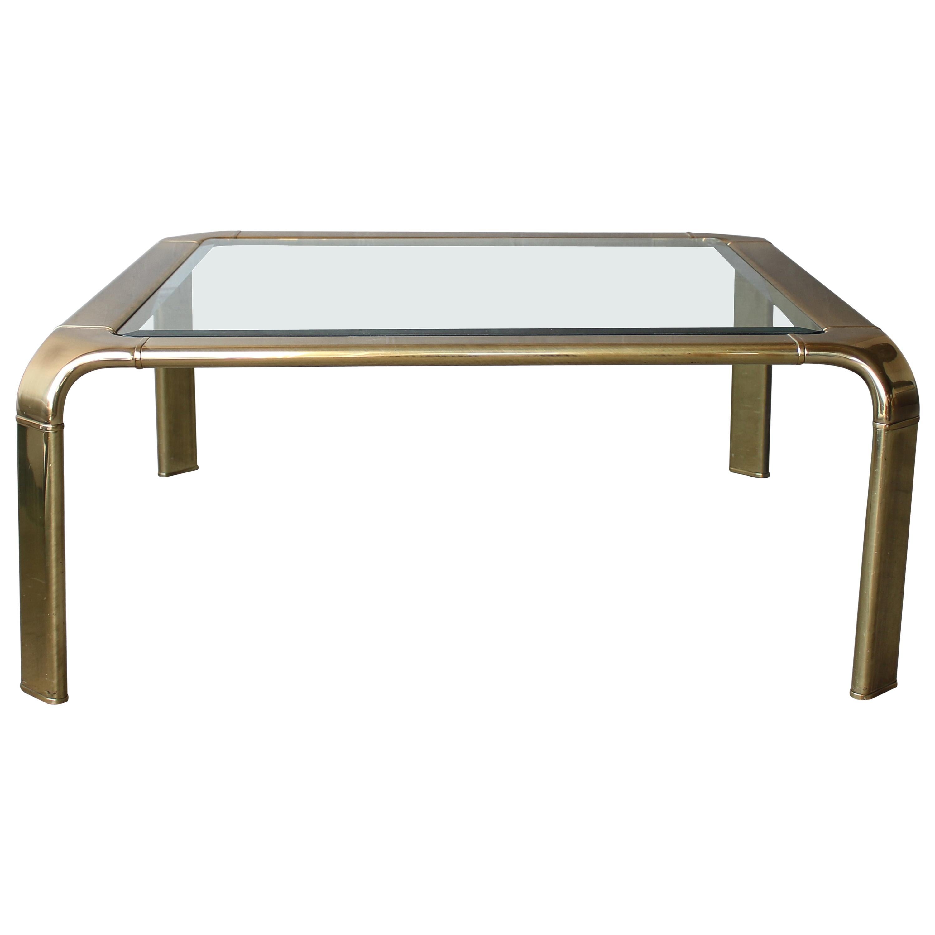 Square Brass Coffee Tables by Widdicomb