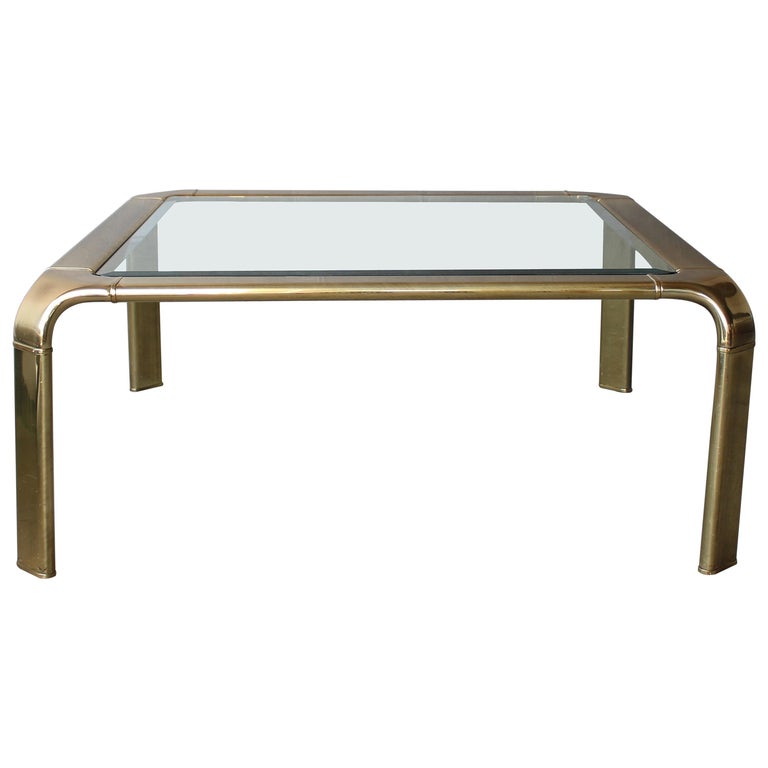 Square Brass Coffee Tables by For Sale at 1stDibs