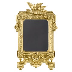 Sissi square brass frame with garland and doves