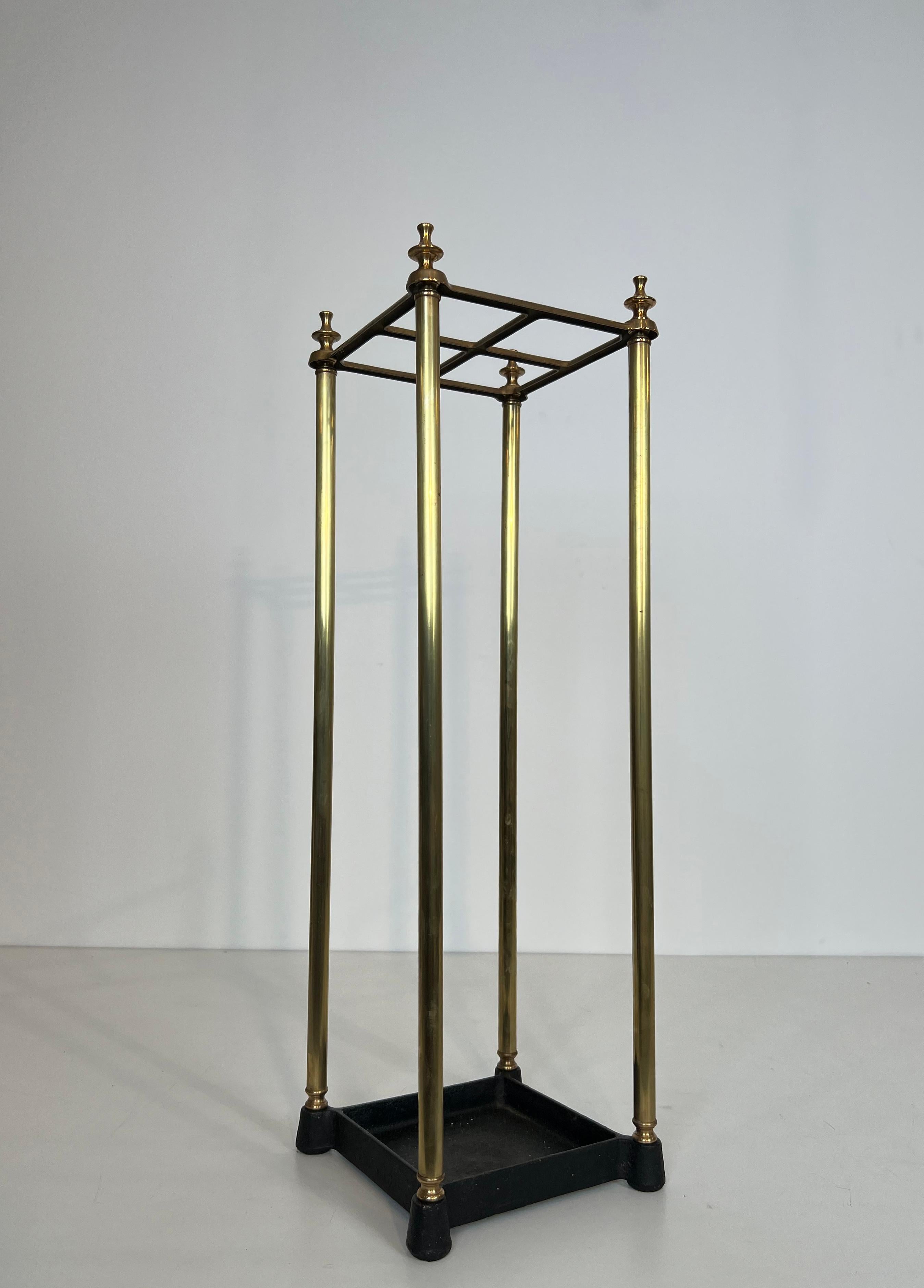 Portaombrelli quadrato in ottone in vendita 3