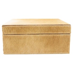 Square Brown Leather Box