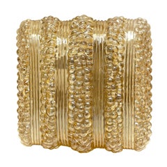 Square Bubble Glass Pattern Limburg Flush Mount Ceiling Light, 1960s