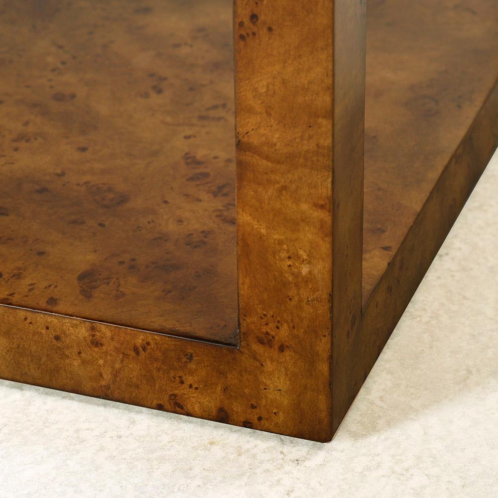 Quadratischer Beistelltisch aus Burl Wood im Zustand „Neu“ im Angebot in Westwood, NJ