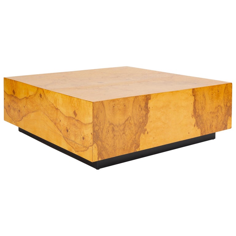 Square Burlwood Coffee Table at 1stDibs