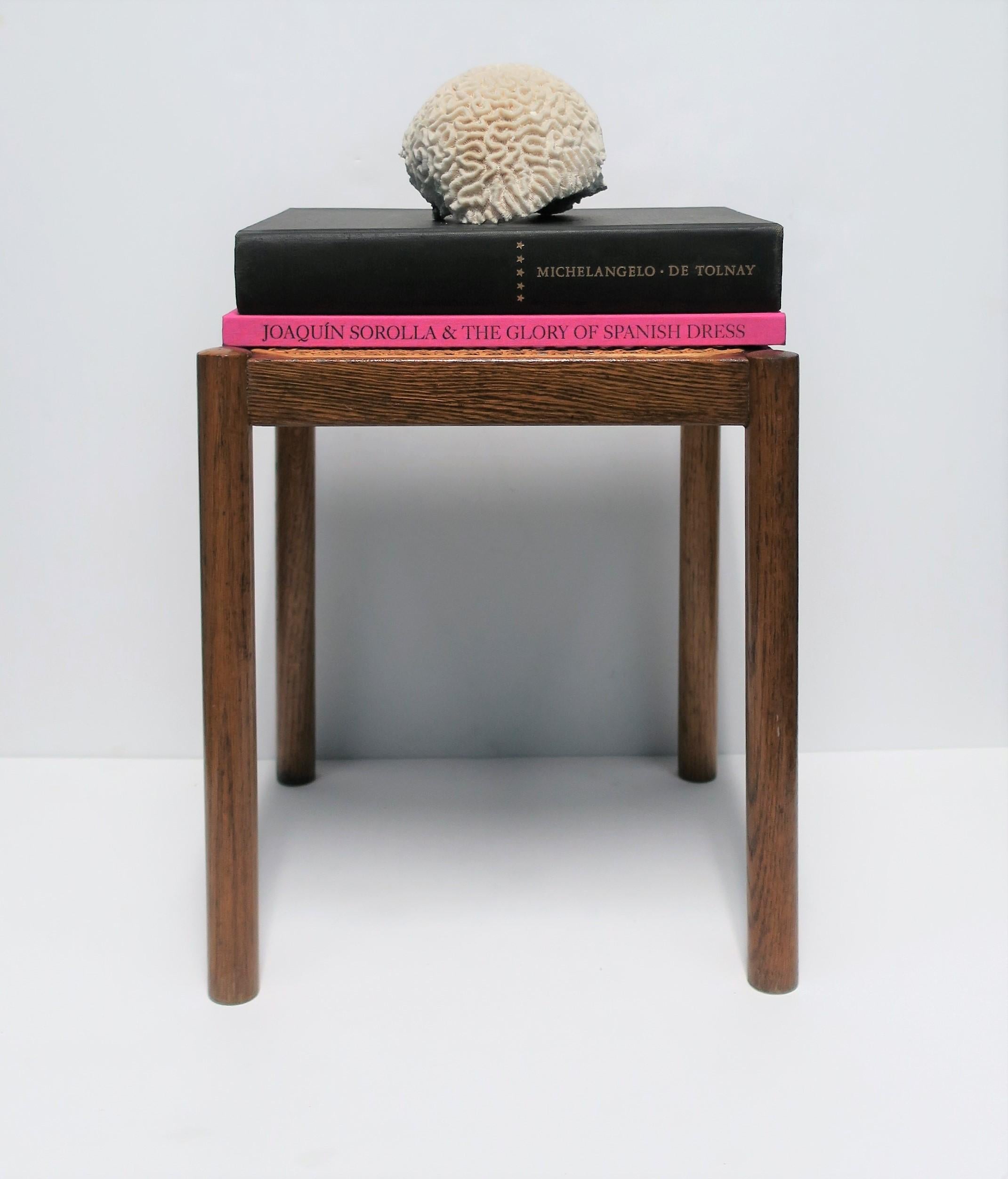 Cane and Wood Side or End Table 2