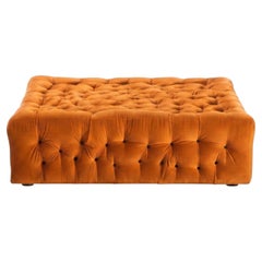 Square Capitonnè Ottoman La Michetta Pouf by Gaetano Pesce for Meritalia Velvet