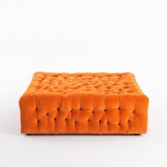Square Capitonnè Ottoman La Michetta Pouf by Gaetano Pesce for Meritalia Velvet