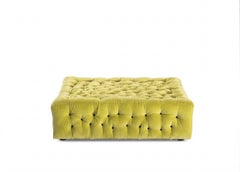 Square Capitonnè Ottoman La Michetta Pouf by Gaetano Pesce for Meritalia Velvet