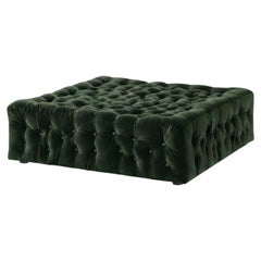 Square Capitonnè Ottoman La Michetta Pouf by Gaetano Pesce for Meritalia Velvet