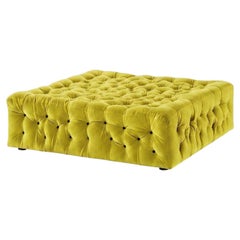 Square Capitonnè Ottoman La Michetta Pouf by Gaetano Pesce for Meritalia Velvet