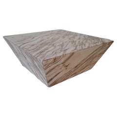 Square Carrara Caramel Coffee Table