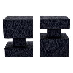 Square Carved Revert Tables / Stools