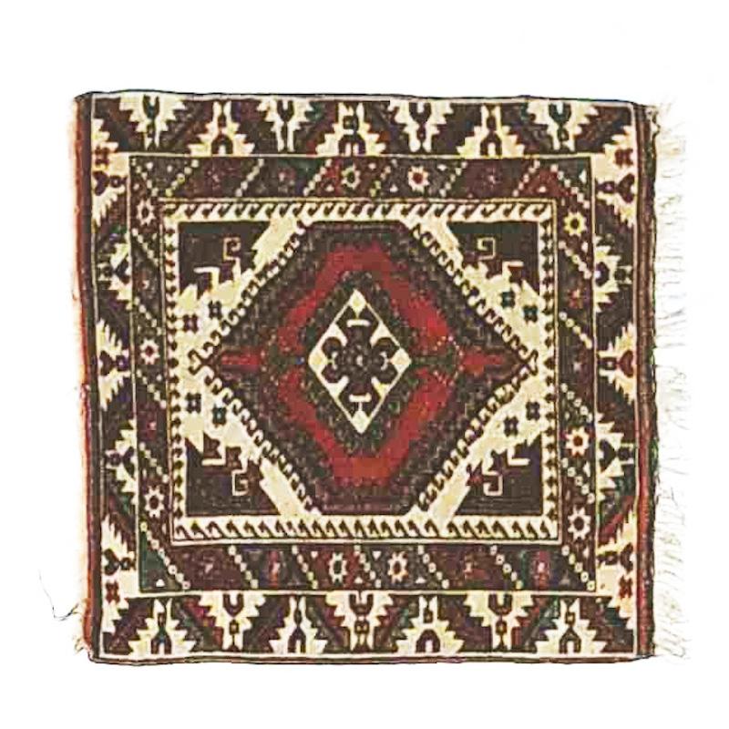 Square Caucasian Kazak Oriental Wool Rug C1940

Measures- 40.25''H x 44''W x .25''D (thick)