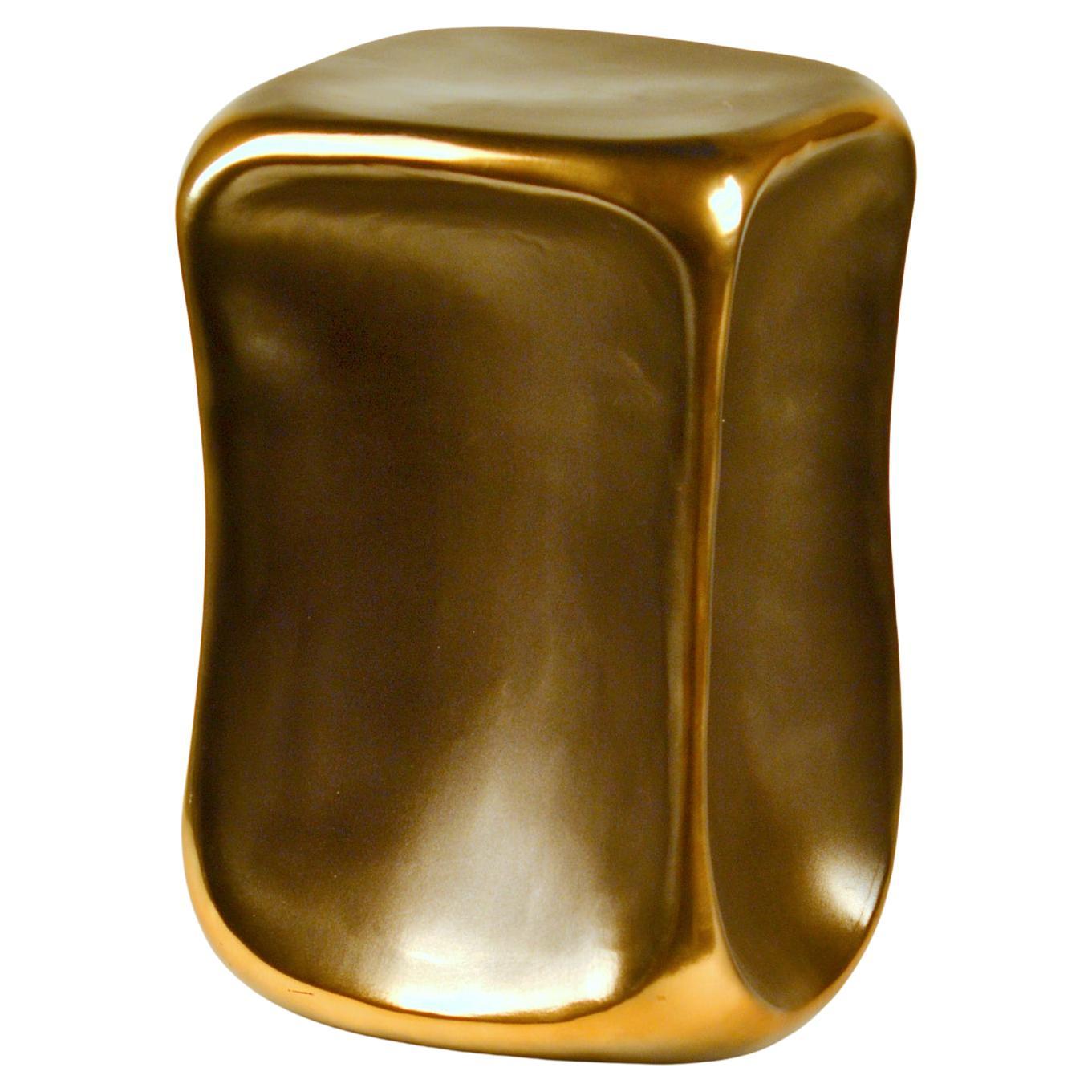 Gold Bars Black Side Table For Sale at 1stDibs