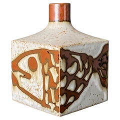 Vintage Square Ceramic Bud Vase by Otagiri Japan