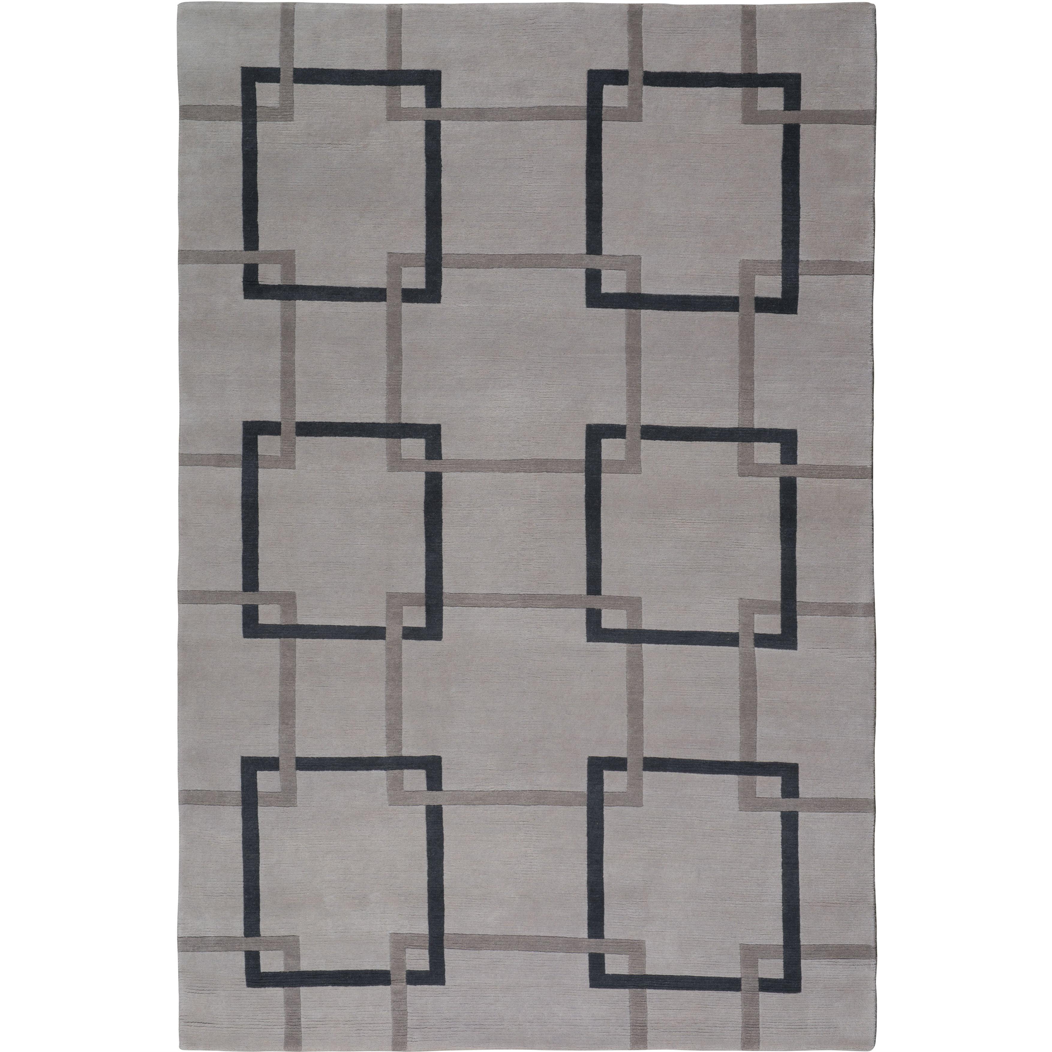 Square Chain Lead Hand-Knotted 10x8 Rug in Wool by The Rug Company For Sale