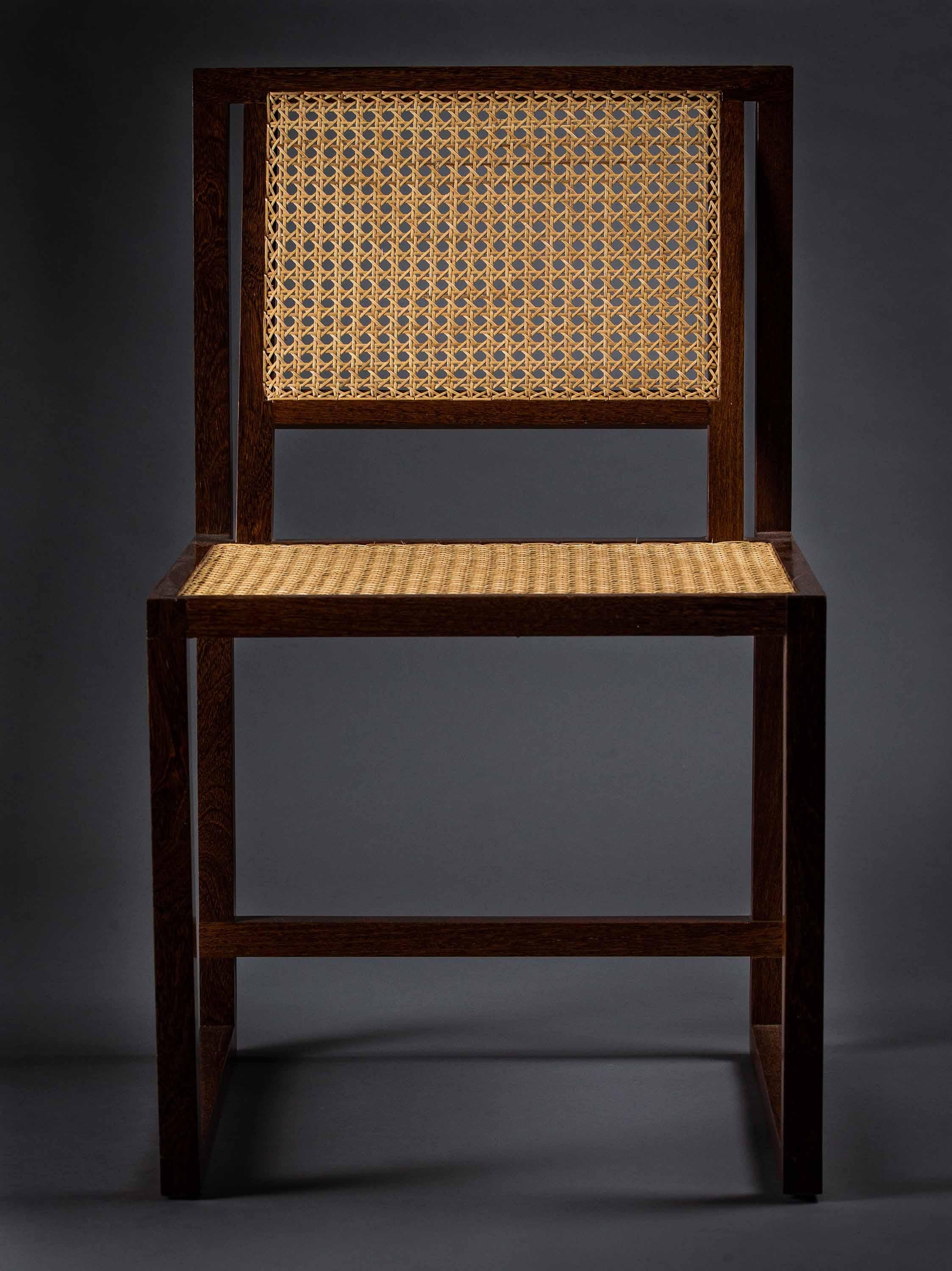 The Square Chair. Produced with Solid Wood Using Mortise and Tenon Joinery.  For Sale 3