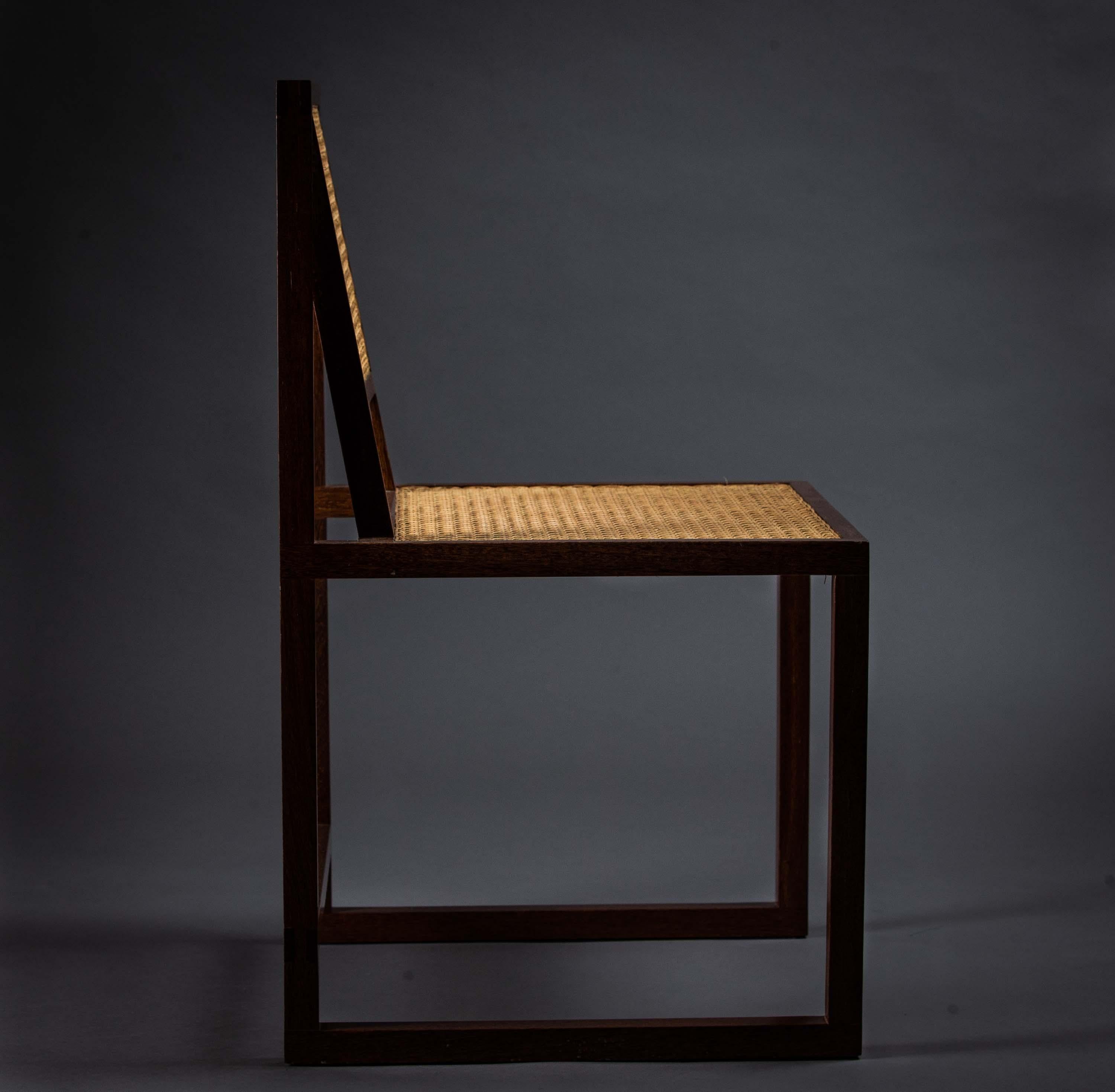 Contemporary The Square Chair. Produced with Solid Wood Using Mortise and Tenon Joinery.  For Sale