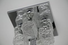 Quadratische Chrom Kalmar Einbaubeleuchtung, Österreich, 1970