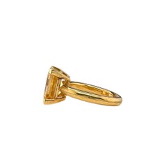 Square Citrine Ring - 18ct yellow gold