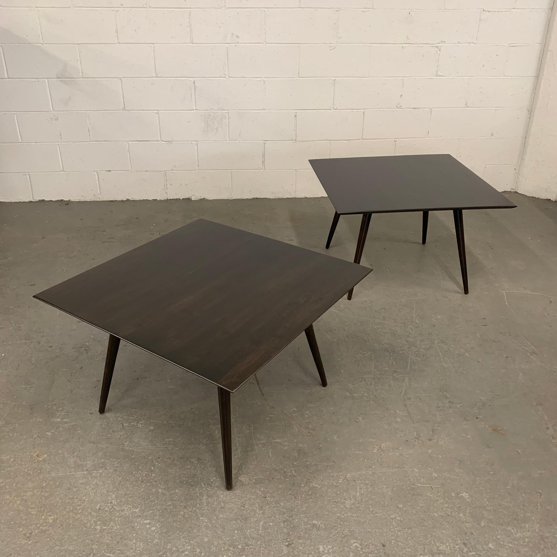 Ebonized Square Coffee Side Tables by Paul McCobb Planner Group for Winchendon For Sale