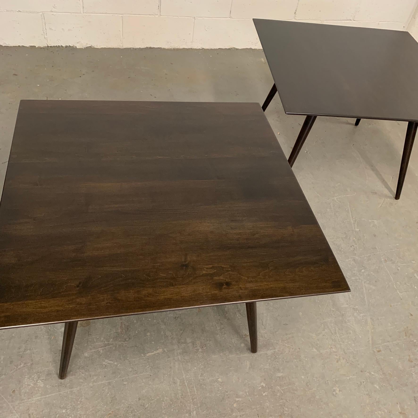 Square Coffee Side Tables by Paul McCobb Planner Group for Winchendon In Good Condition For Sale In Brooklyn, NY
