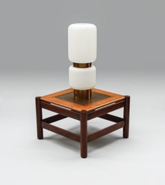 Square Coffee Table and Lamp Hotel Praha, 1970s