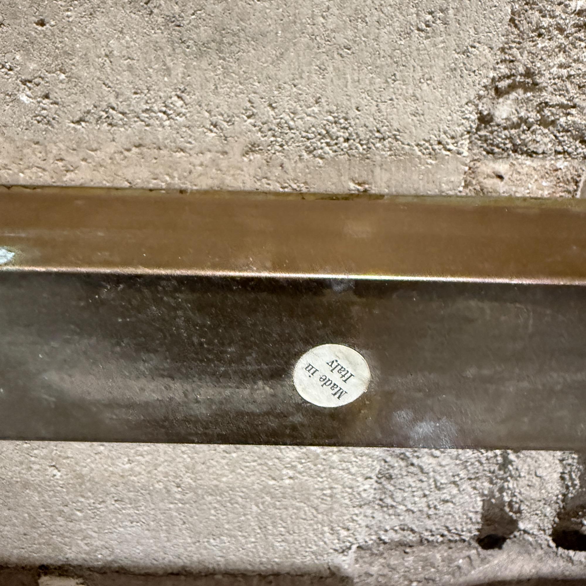 Table basse carrée en laiton bronze fabriquée en Italie Hollywood Regency en vente 7