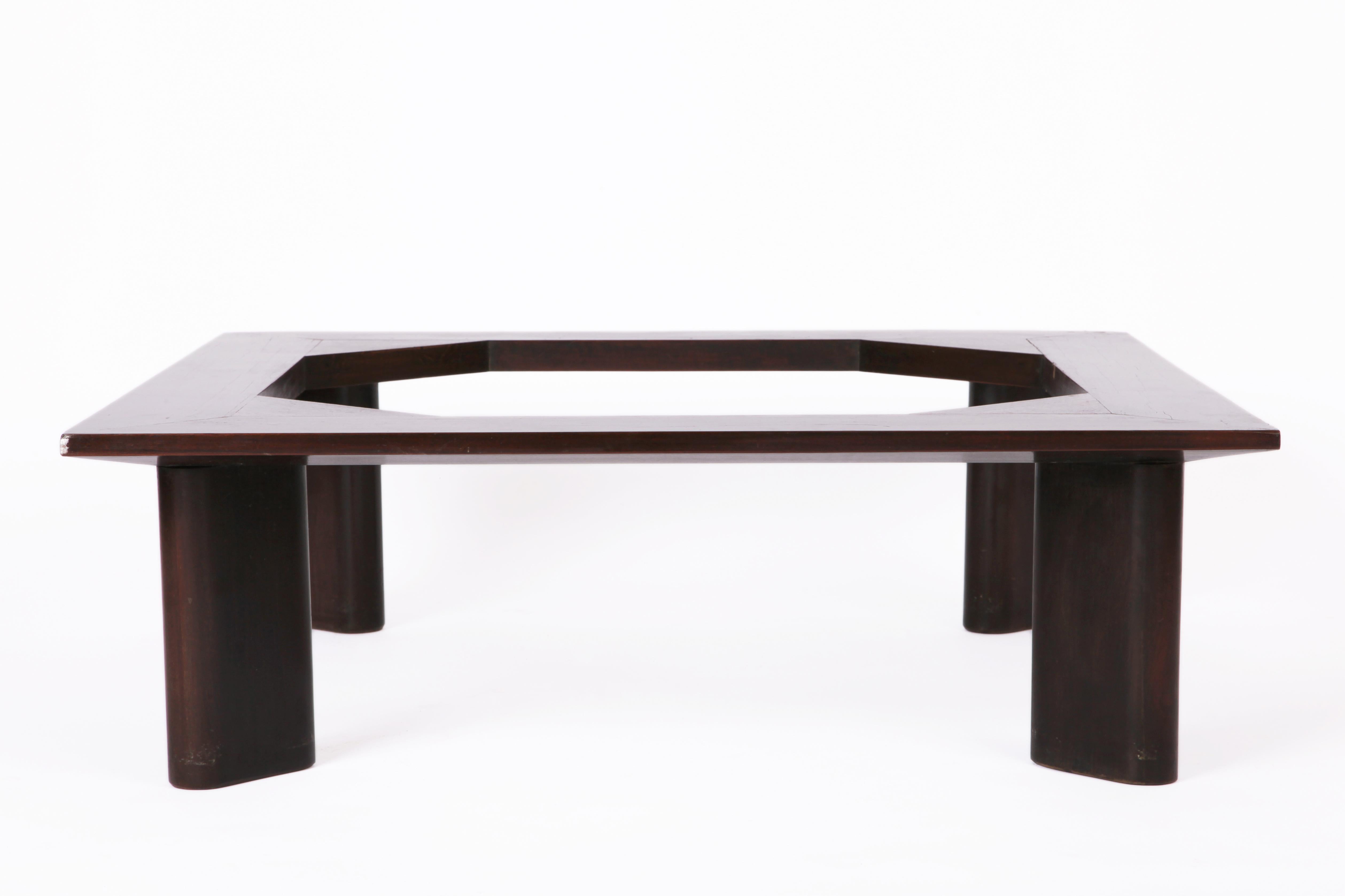 Mid-20th Century Square Coffee Table by Joaquim Tenreiro, 1950, Brazil For Sale