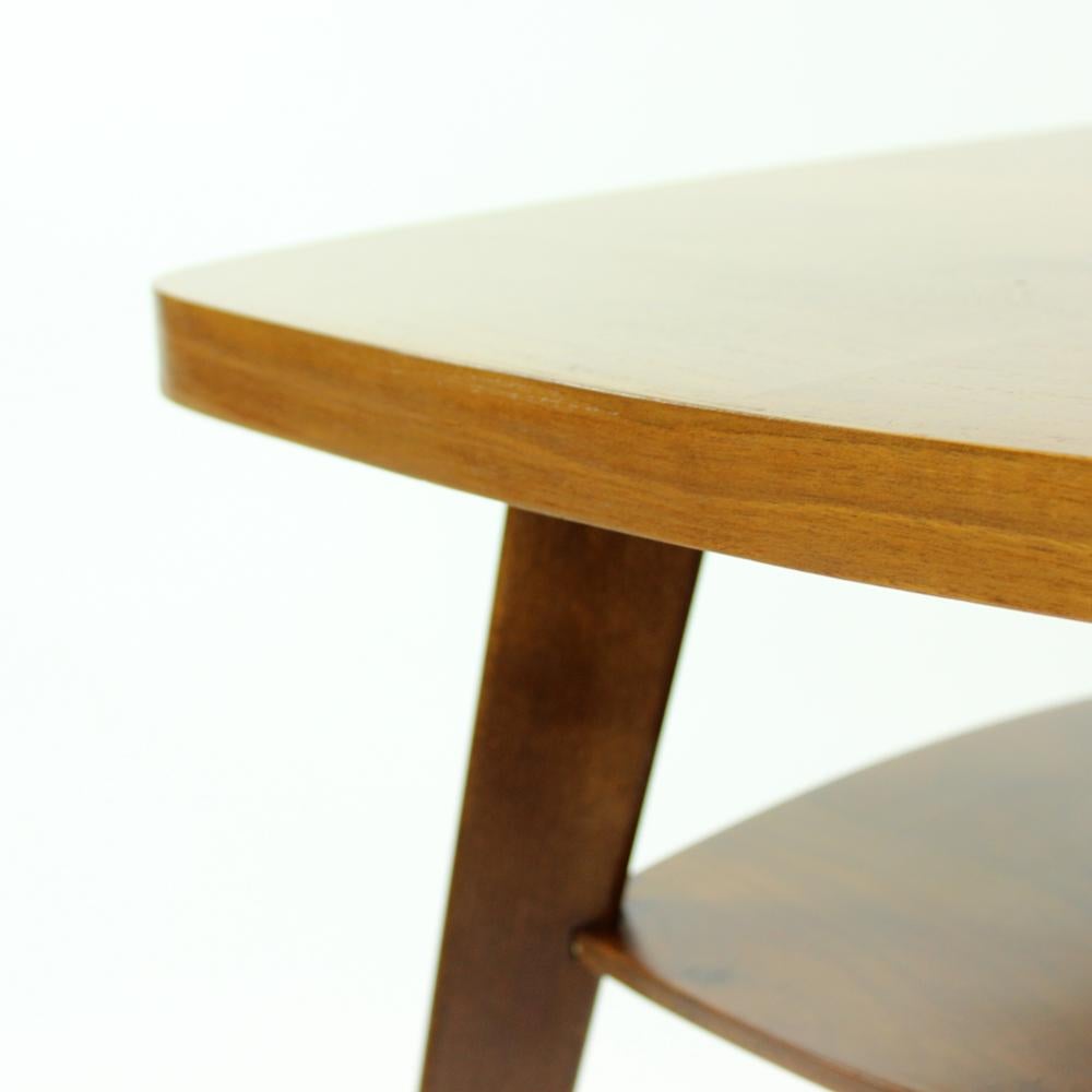 Wood Square Coffee Table by Mier, Czechoslovakia, 1960s For Sale