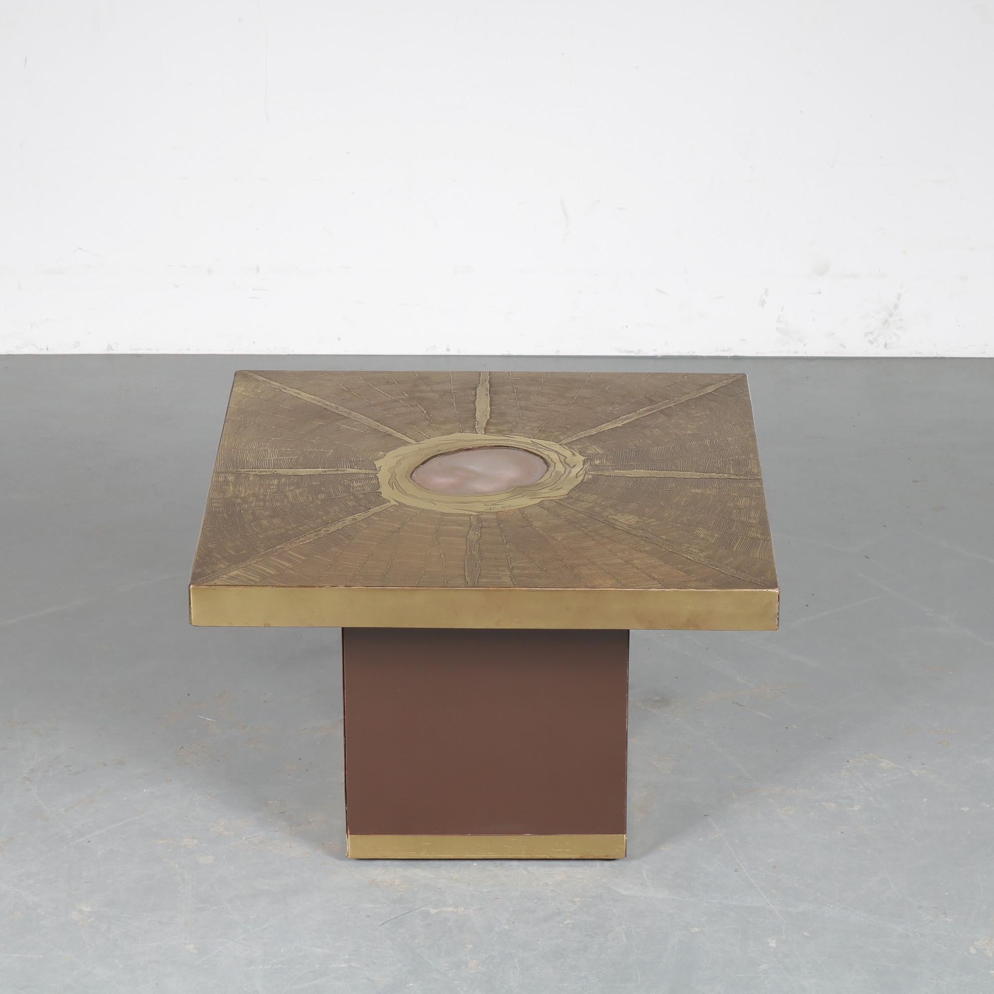 Square Coffee Table by Paco Rabanne for Lova Creation, Belgium 1970 In Good Condition For Sale In Amsterdam, NL