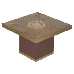 Mesa baja cuadrada de Paco Rabanne para Lova Creations, Bélgica 1970