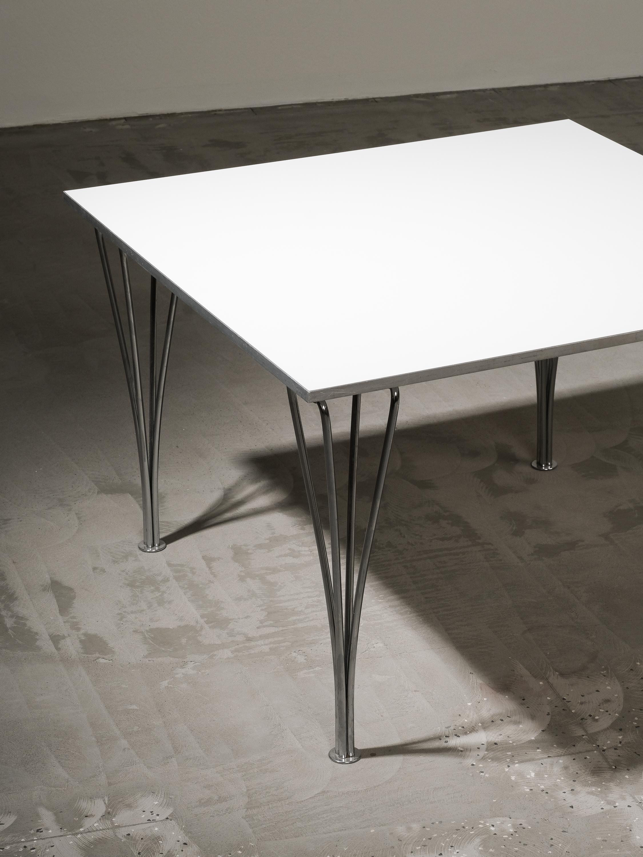 Scandinavian Modern Square Coffee Table By Piet Hein & Bruno Mathsson For Fritz Hansen For Sale