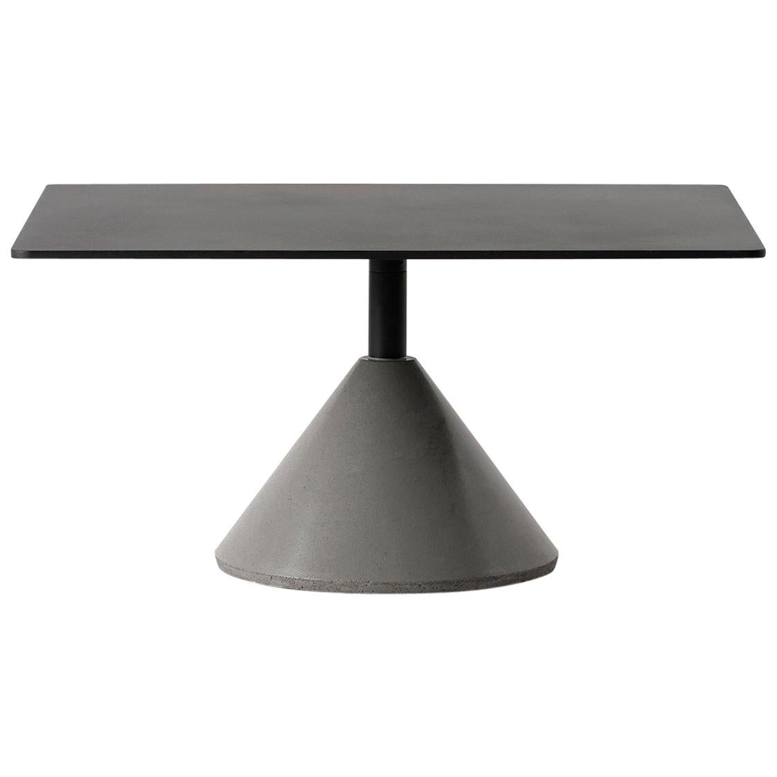 Table basse carrée 'DING' en béton et aluminium 'Black'