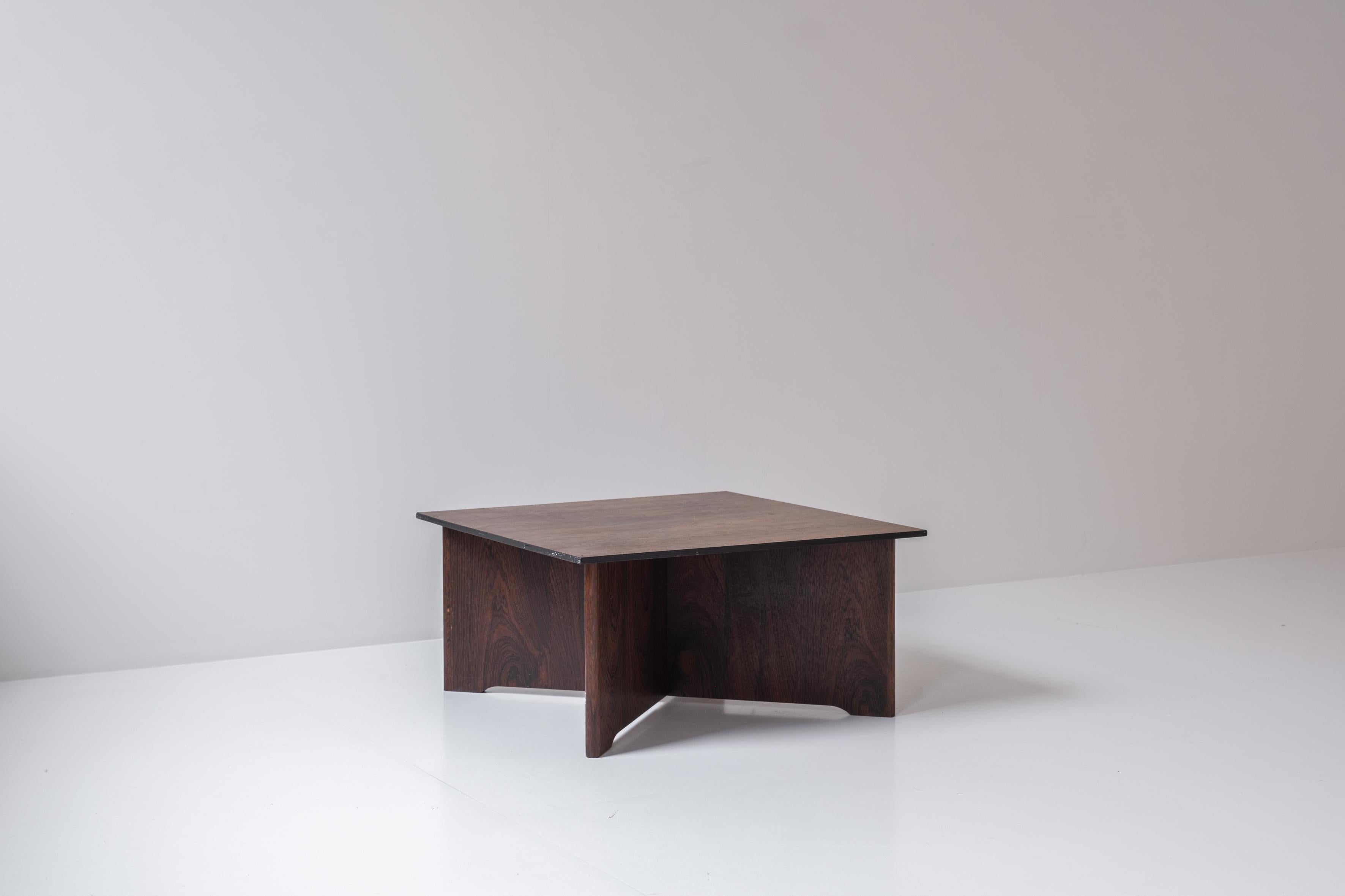Square Coffee Table from Denmark, Designed in the 1960s In Good Condition For Sale In Antwerp, BE