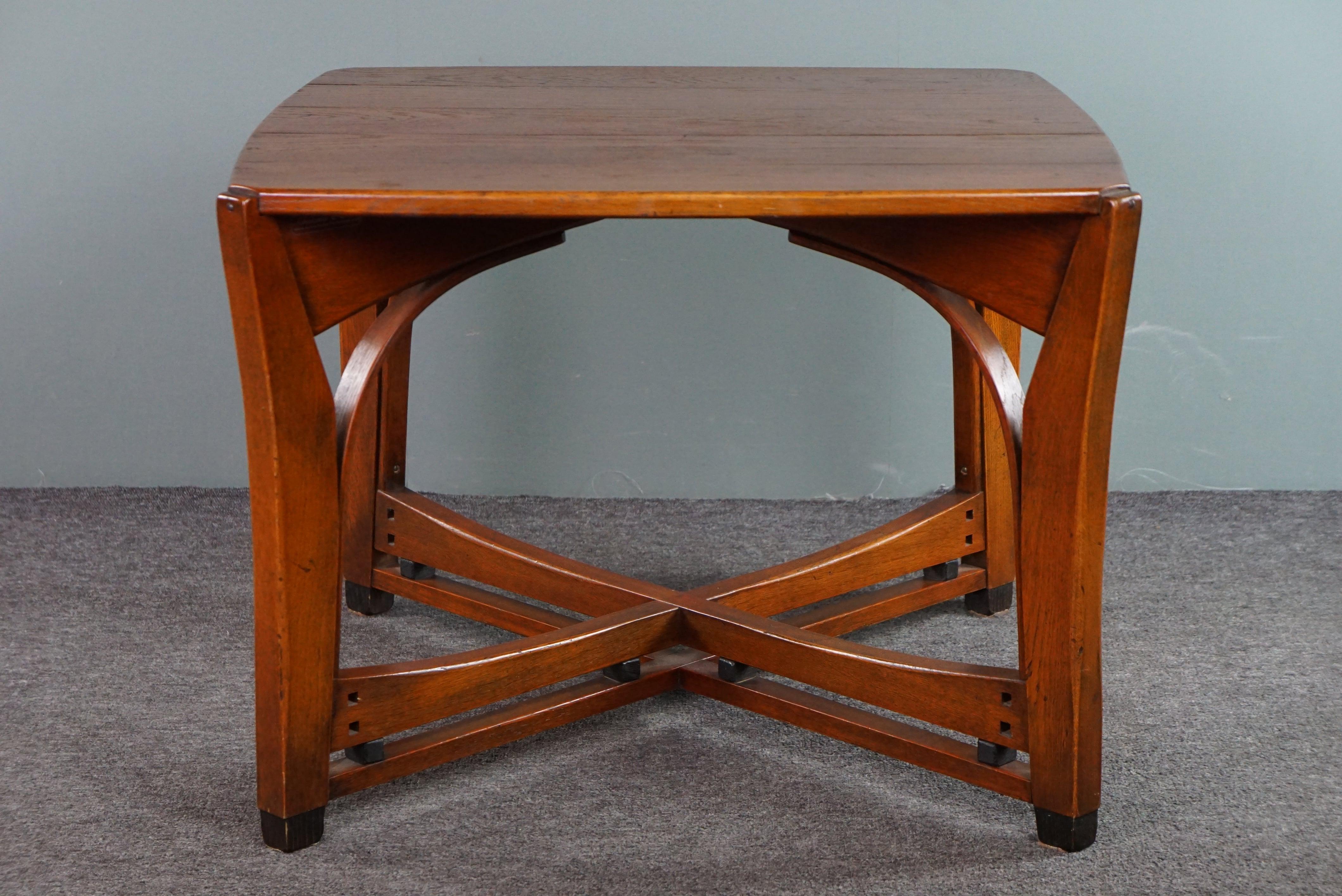 20th Century Square coffee table from Schuitema from the Jugendstil series For Sale