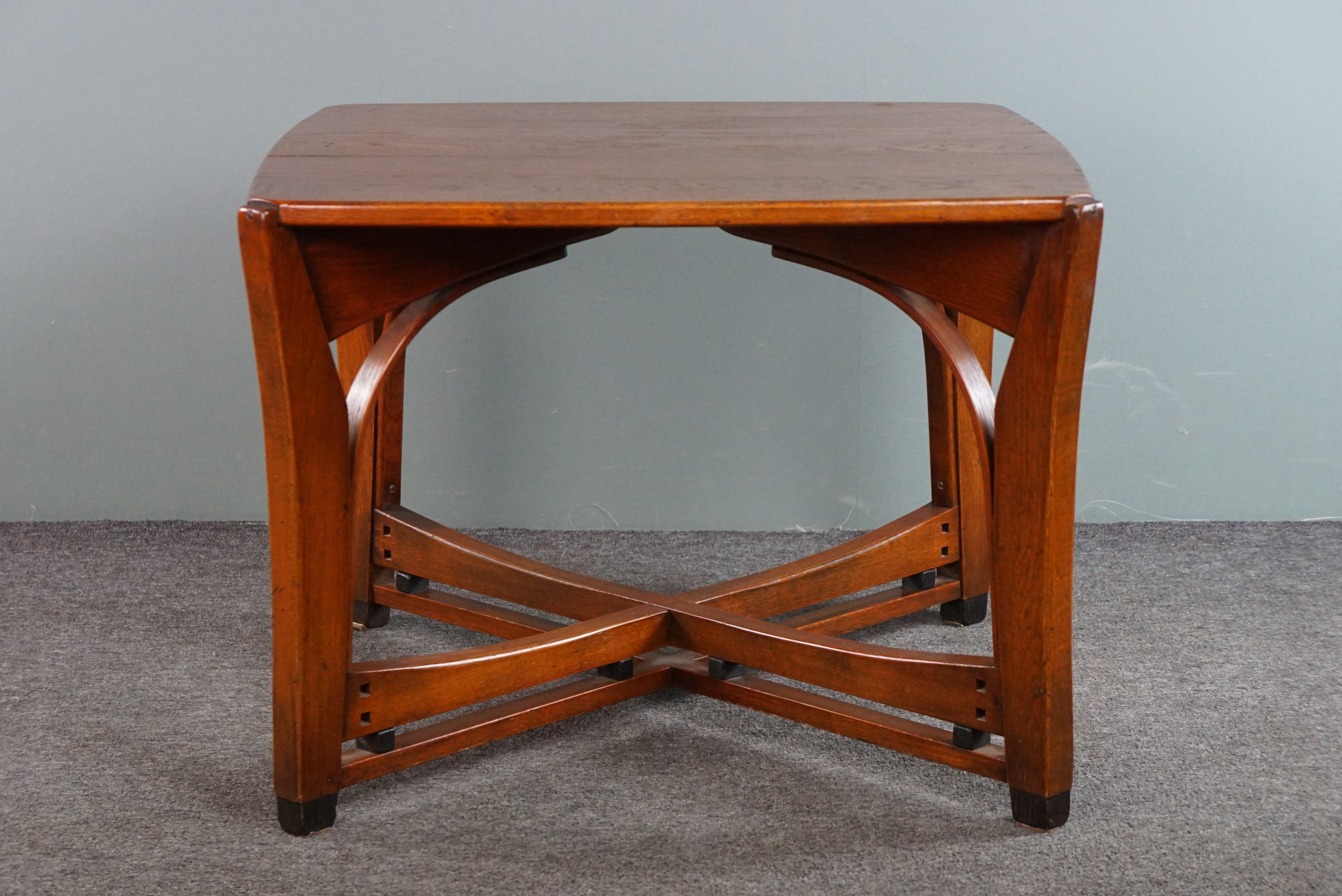 Square coffee table from Schuitema from the Jugendstil series For Sale 1