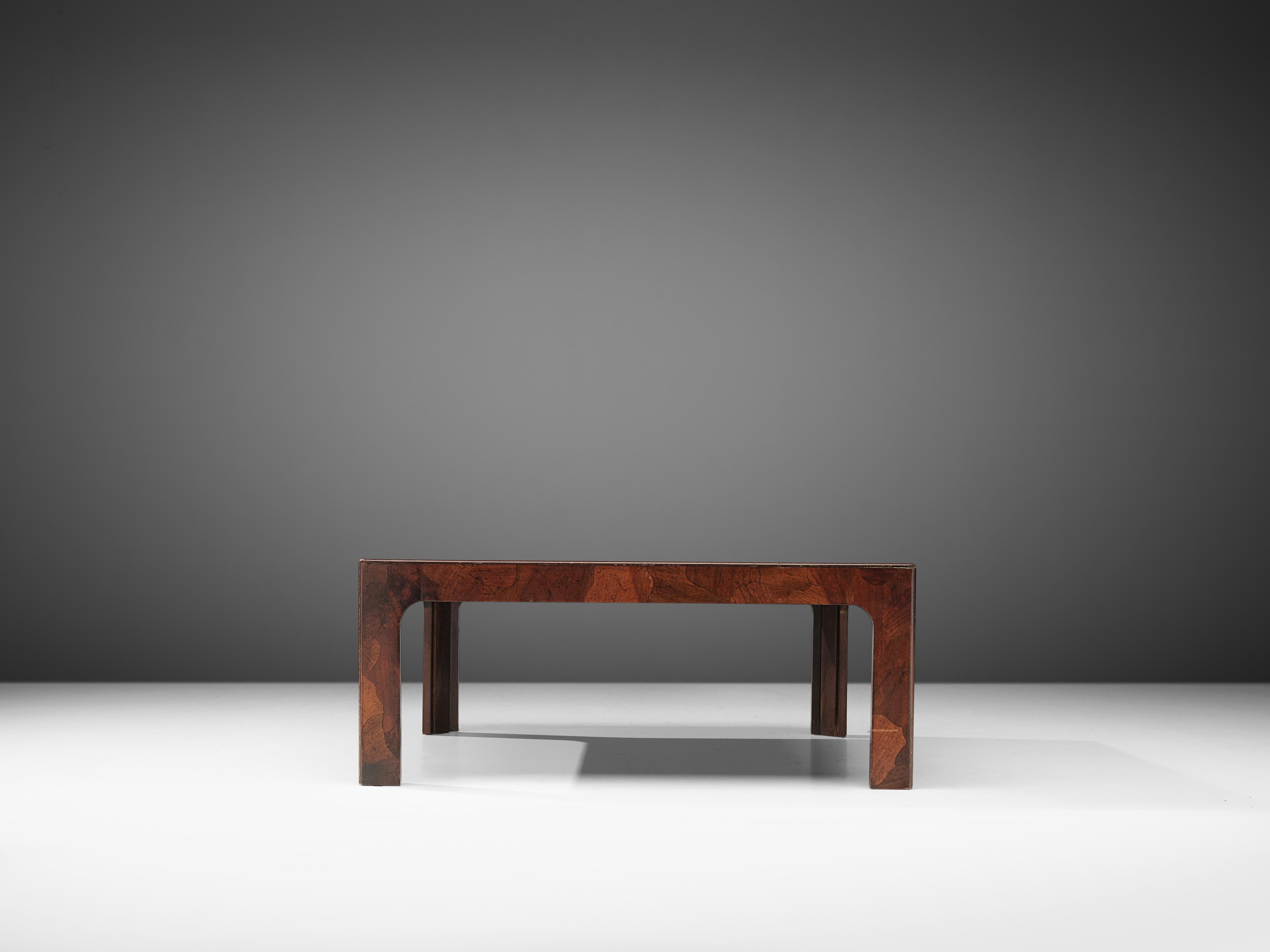 Square Coffee Table in American Walnut with Inlayed Top 1
