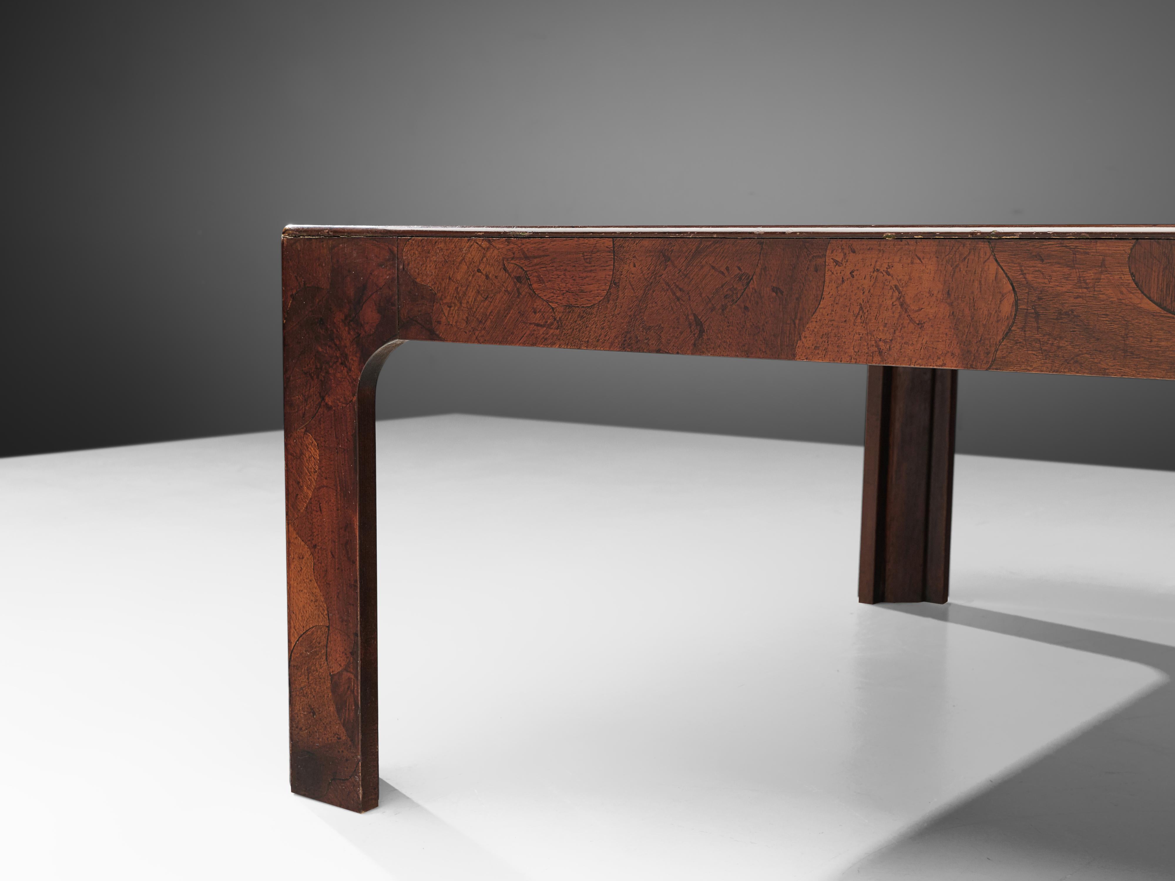 Square Coffee Table in American Walnut with Inlayed Top 2