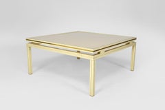 Tavolino quadrato in alluminio laccato di Pierre Vandel, Francia, anni '70