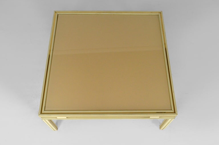 Square Coffee Table in Lacquered Aluminum by Pierre Vandel, France ...