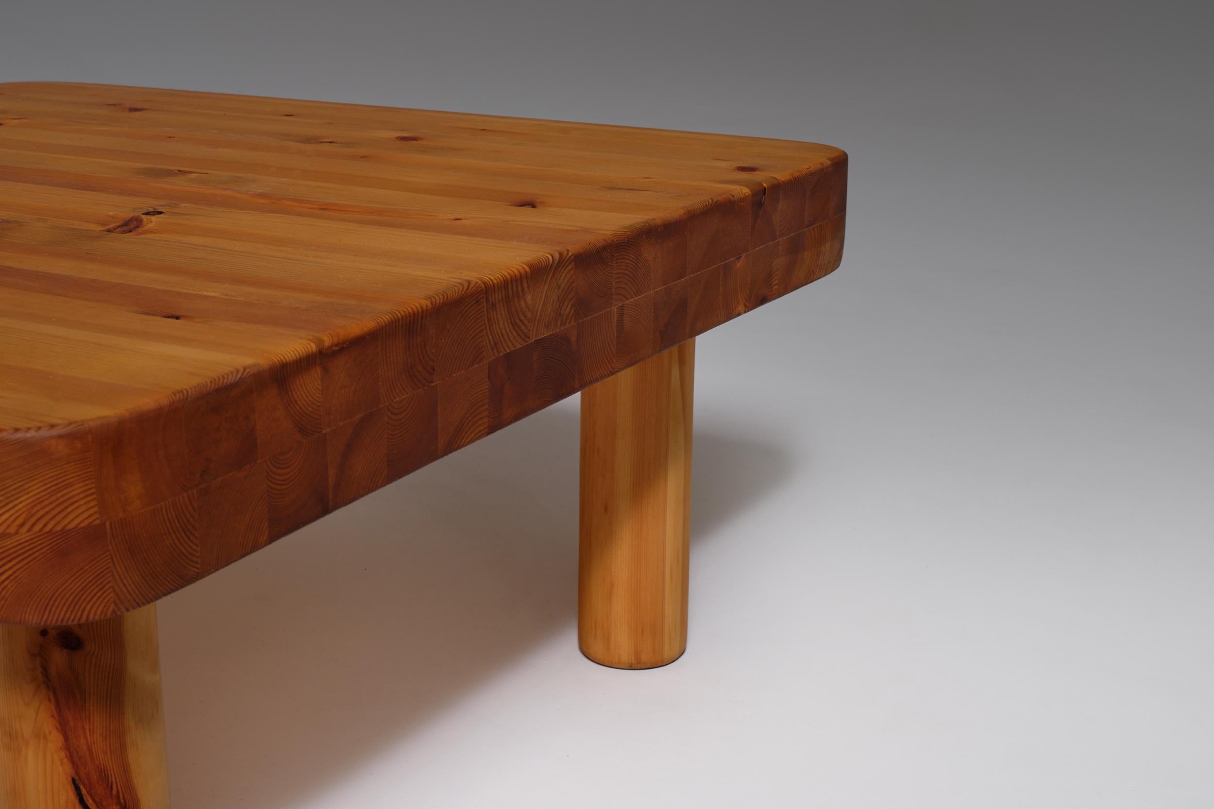 pine square coffee table