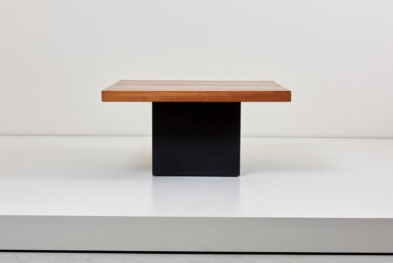 American Square Coffee Table in Wood by Milo Baughman For Sale