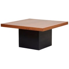 Square Coffee Table in Wood by Milo Baughman