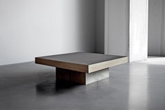 Square Coffee Table Made with Beautiful Black and Grey Veneer Wood by Nono