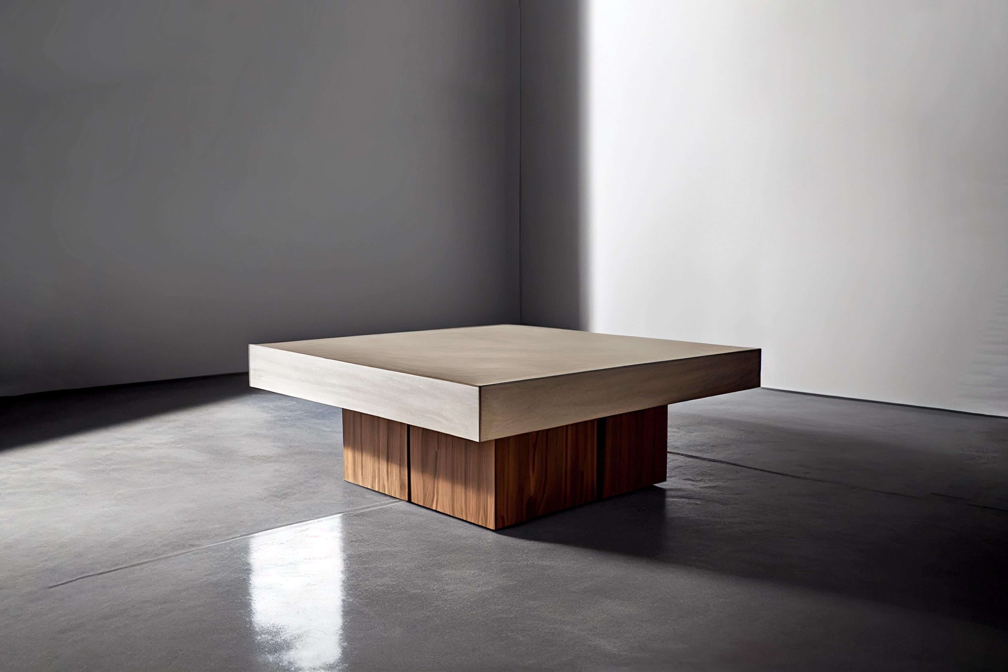 Mid-Century Modern Table basse carrée fabriquée avec un magnifique bois de chêne plaqué par NONO Furniture en vente