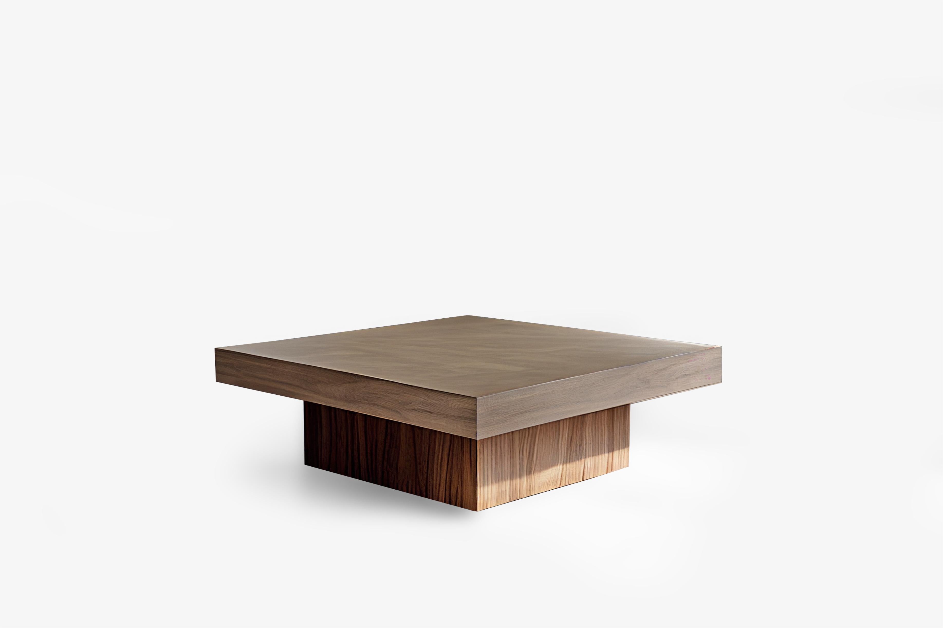 Messicano Tavolino quadrato realizzato in legno impiallacciato di Oak Wood da Nono Furniture in vendita